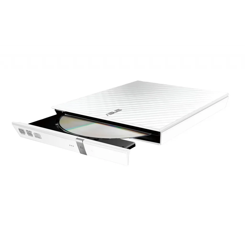 ASUS SDRW-08D2S-U Lite, Usb 2.0, External, Beyaz, Slim, Optik Okuyucu/Yazıcı