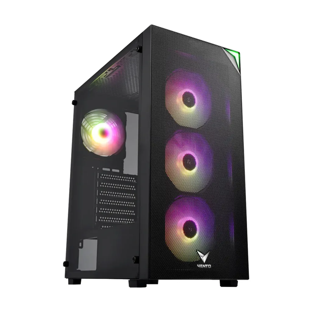 VENTO VG4200S, 750W, 80 Plus, Siyah, Temperli Cam, RGB, ATX, Tower, GAMING KASA