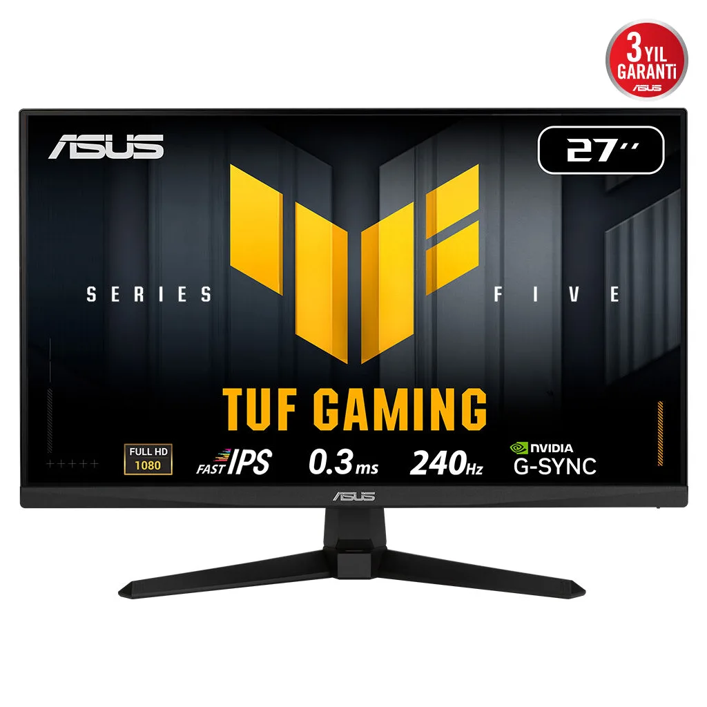 ASUS TUF GAMING VG279QM5A 27" 0.3ms, 240Hz, Full HD, DP, 2xHDMI, Hoparlör, Fast IPS LED, ELMB Sync Premium, GAMING Monitör