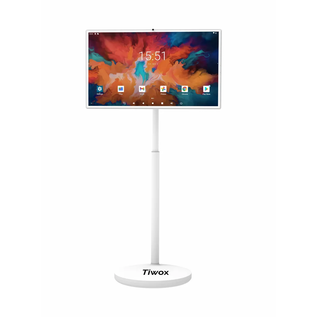 TIWOX KSK-3200, 32" Full HD, HDMI, USB, 8Mp Kamera, Wi-Fi, Dokunmatik, 8Gb Ram, 128Gb Depolama, Hareketli, Kumandalı, 15000mah Bataryalı, Bluetooth, Android 13, Ayaklı, Taşınabilir LED Monit