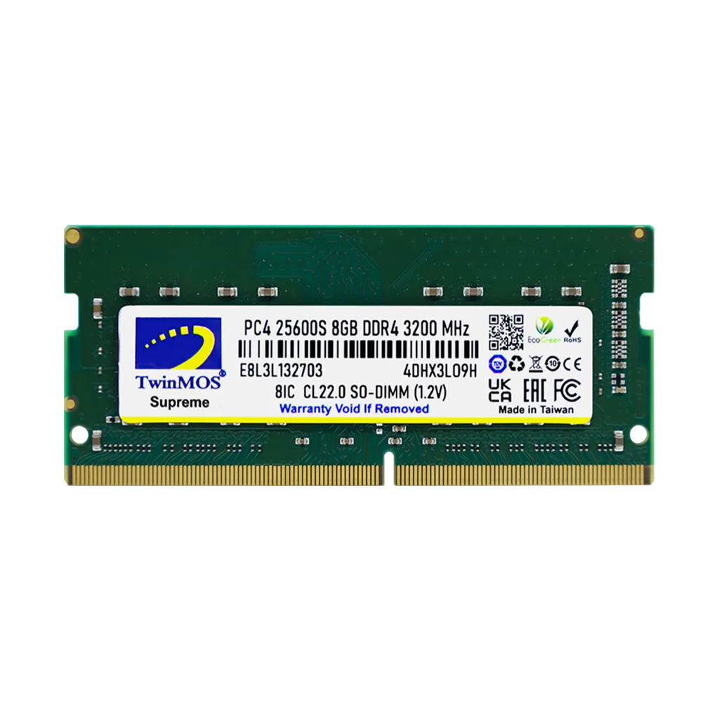 TwinMOS MDD48GB3200N, 8GB, DDR4, 3200MHz, 1.2V Notebook Ram
