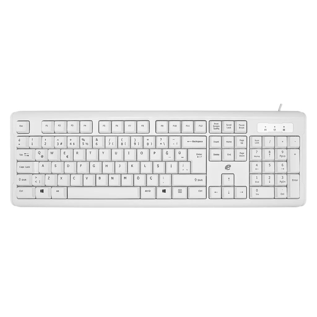 ACER eMachines, EAK9821, Beyaz, USB Kablolu, Türkçe Q, Standart Klavye