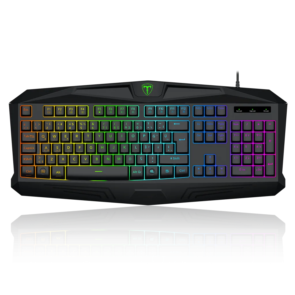 T-DAGGER T-TGK106, TANKER, USB Kablolu, Türkçe Q, Rainbow Backlight, Membran Tuşlar, 104 Tuşlu, Gaming Klavye