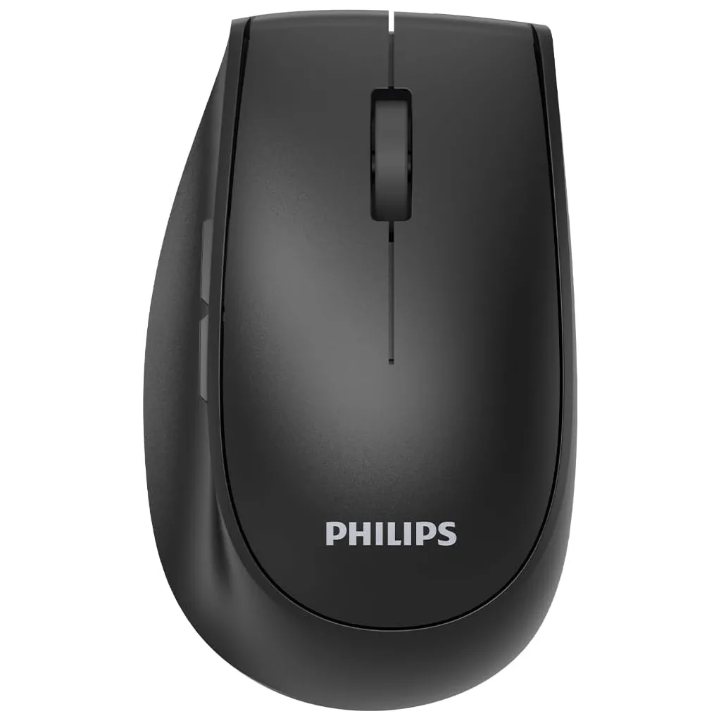PHILIPS SPK7627B, Siyah, USB Nano 2,4Gh ve Bluetooth Kablosuz, 1600dpi, Optic, 5 Tuşlu, Şarj Edilebilir, Sessiz Click, Mouse