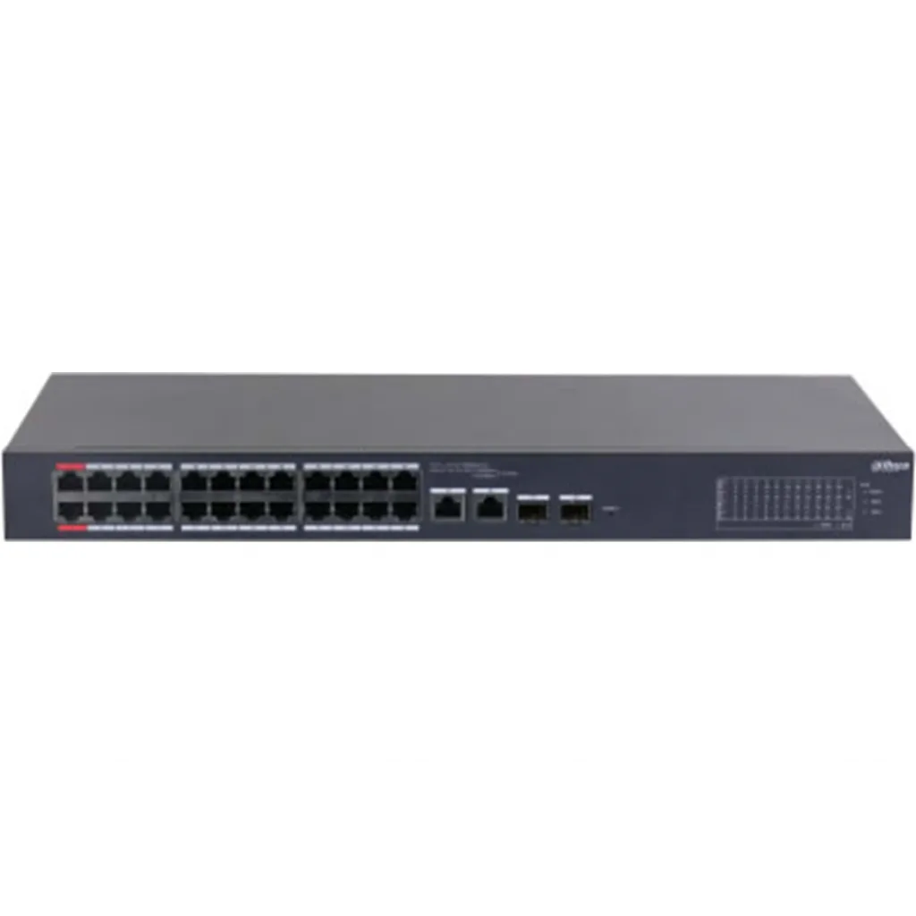 DAHUA CS4226-24ET-240, 24Port, Megabit, PoE 240W, 2 Port SFP Gigabit Combo, Cloud Yönetilebilir, Switch