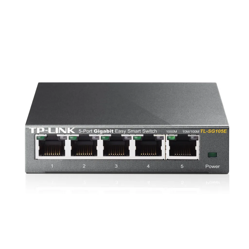 TP-LINK TL-SG105E, 5 Port, GigaBit, Easy Smart, Yönetilebilir, Metal Kasa, Masaüstü Switch
