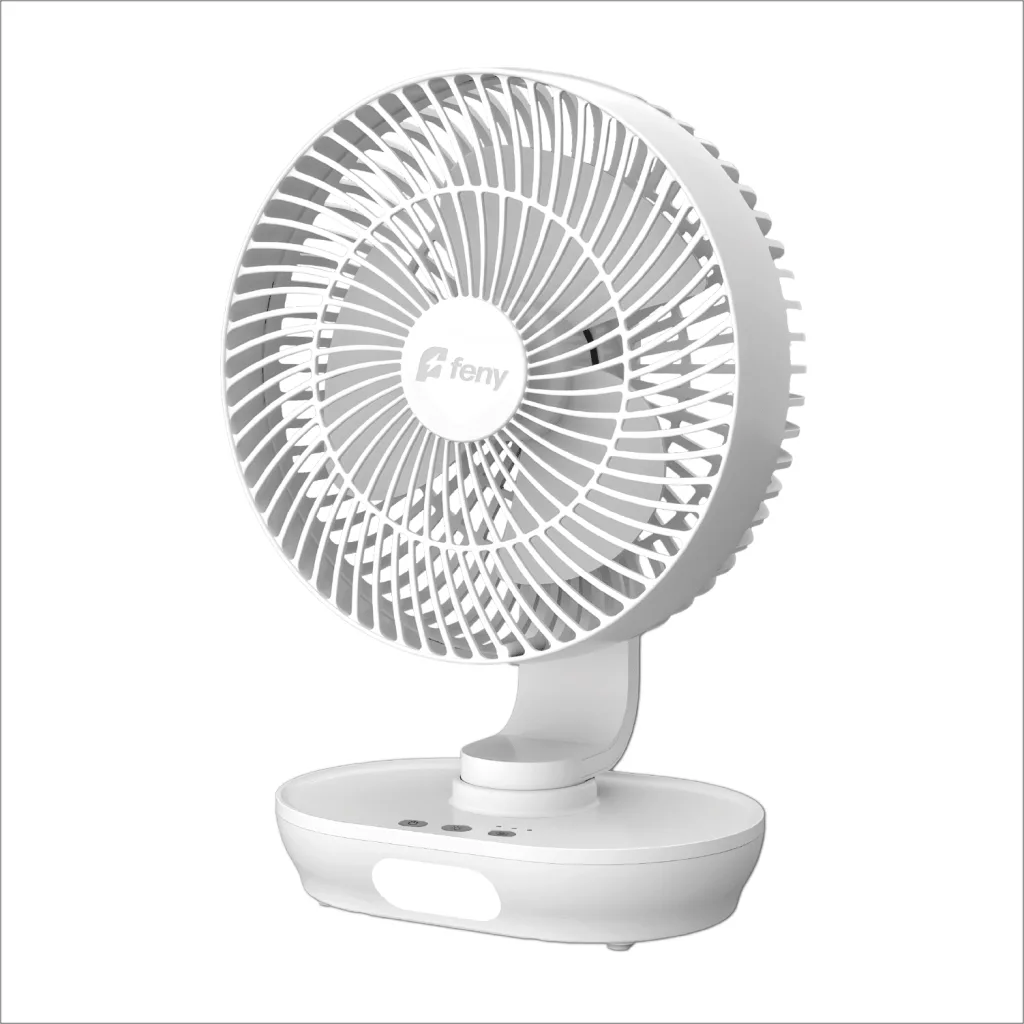 FENY FN-F88, Oscilla+, BEYAZ, 3 Kademeli Hız, 150 Derece Otomatik Salınım, 8" Kanat, Masaüstü, Gece Lambası, Dahili 3000mAh Bataryalı, Type-C Şarj Girişli, Vantilatör