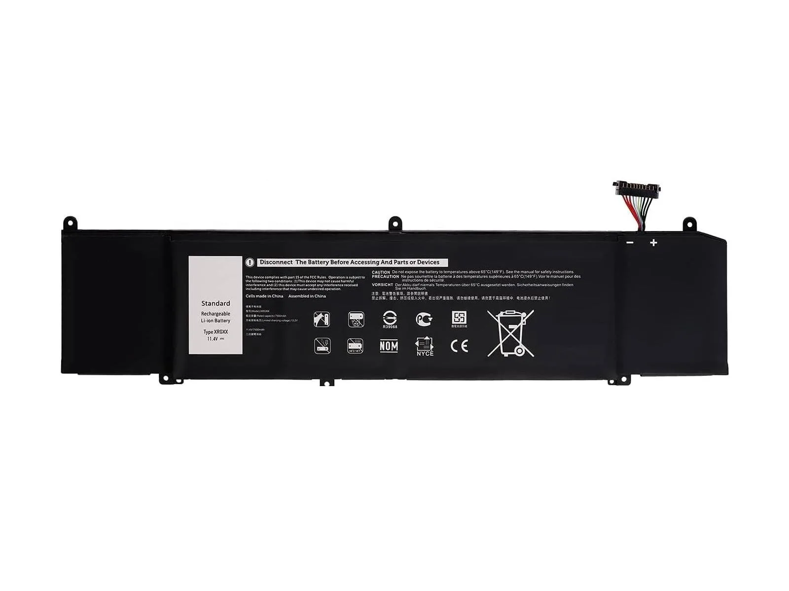 RETRO Dell Alienware M15, M17, XRGXX Notebook Bataryası - Ver.2 - 6 Cell