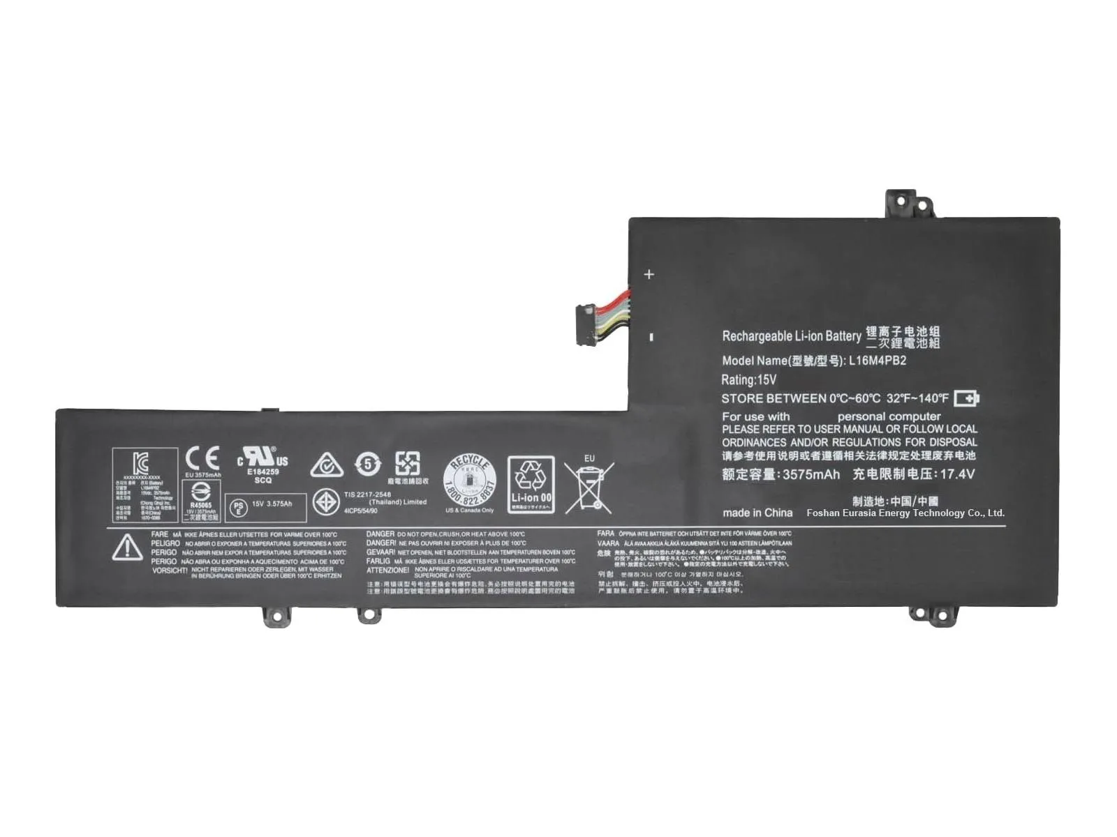 RETRO Lenovo IdeaPad 720s-14IKB, L16M4PB2 Notebook Bataryası