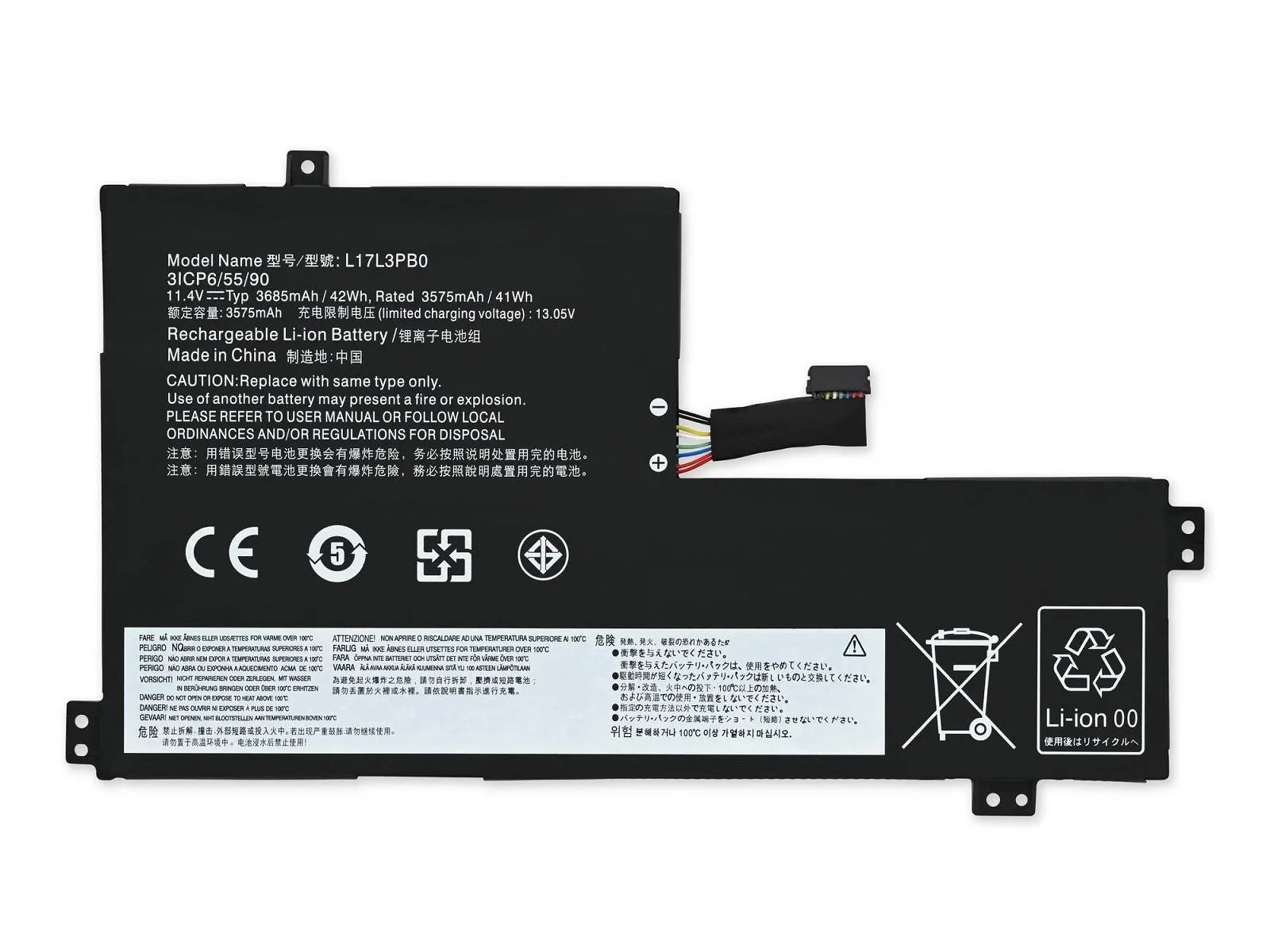 RETRO Lenovo L17L3PB0 Notebook Bataryası - Ver.1