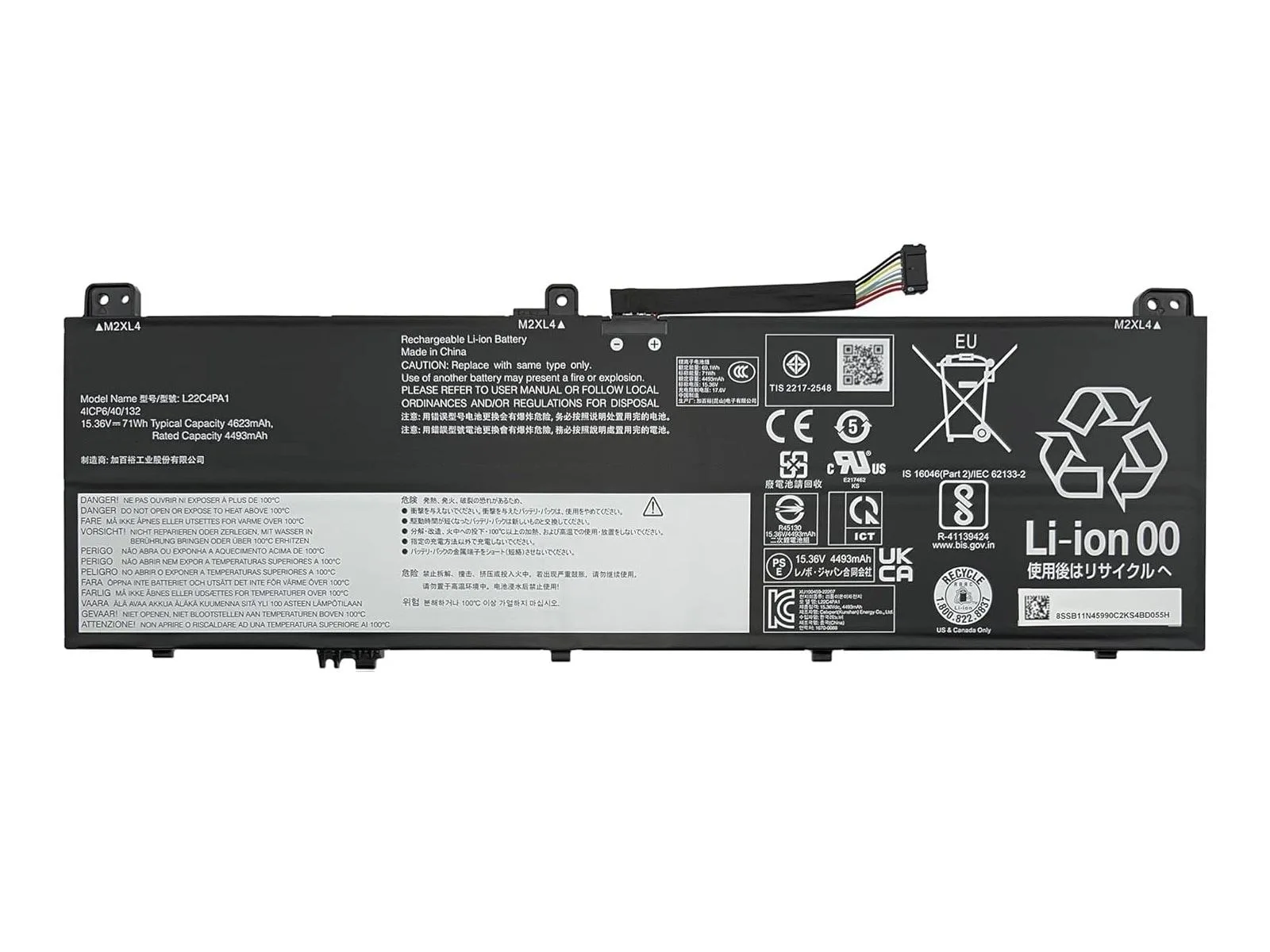 RETRO Lenovo Yoga 7-14IRL8, L22C4PA1 Notebook Bataryası