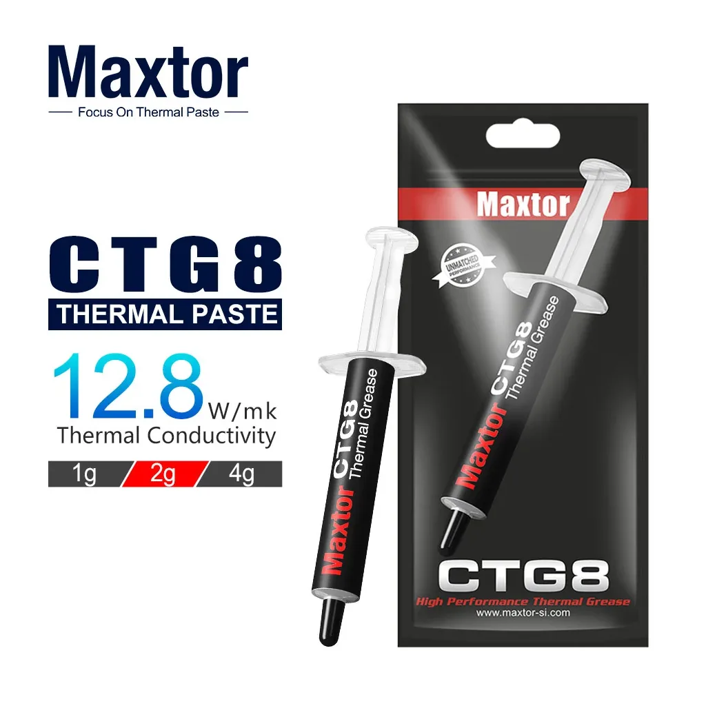 MAXTOR CTG8, 2Gram, Yüksek Performanslı, Termal Macun, Termal İletkenlik: 12.8W/mK