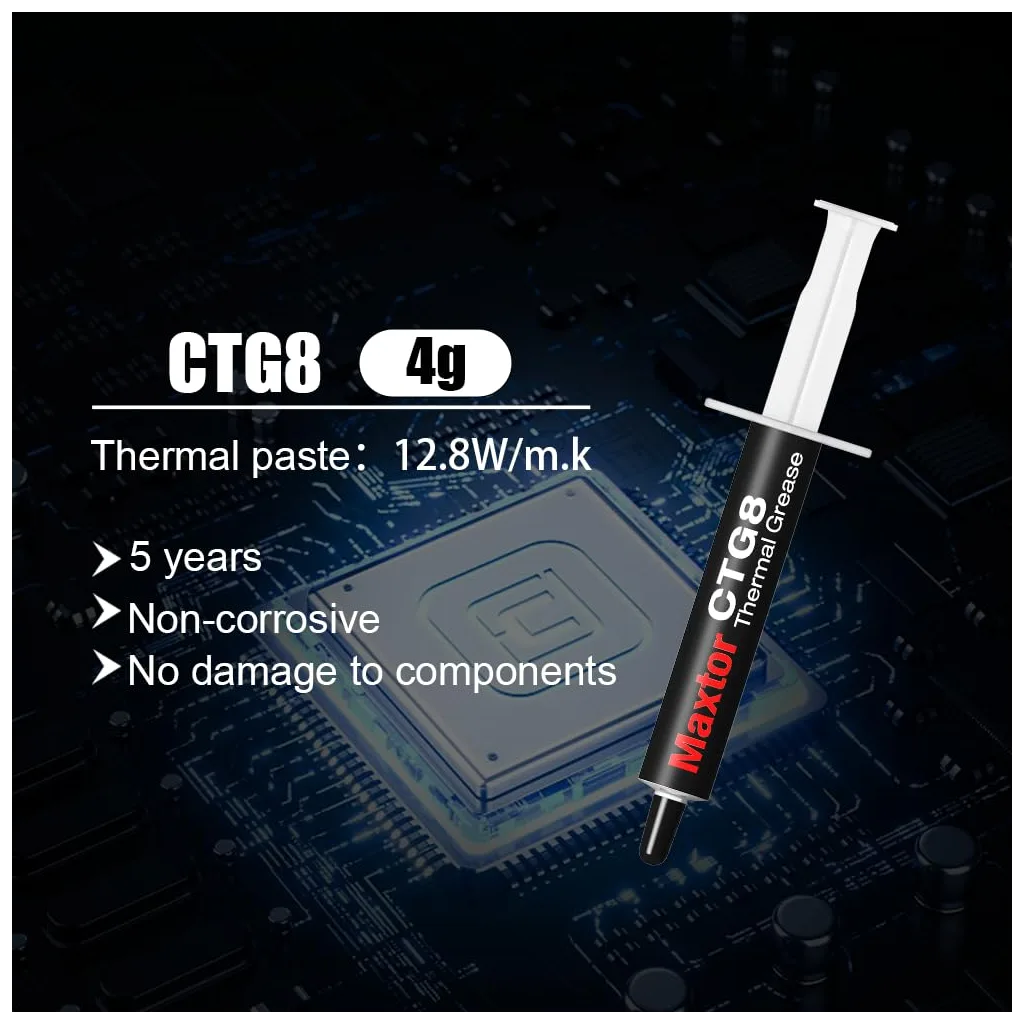 MAXTOR CTG8, 4Gram, Yüksek Performanslı, Termal Macun, Termal İletkenlik: 12.8W/mK
