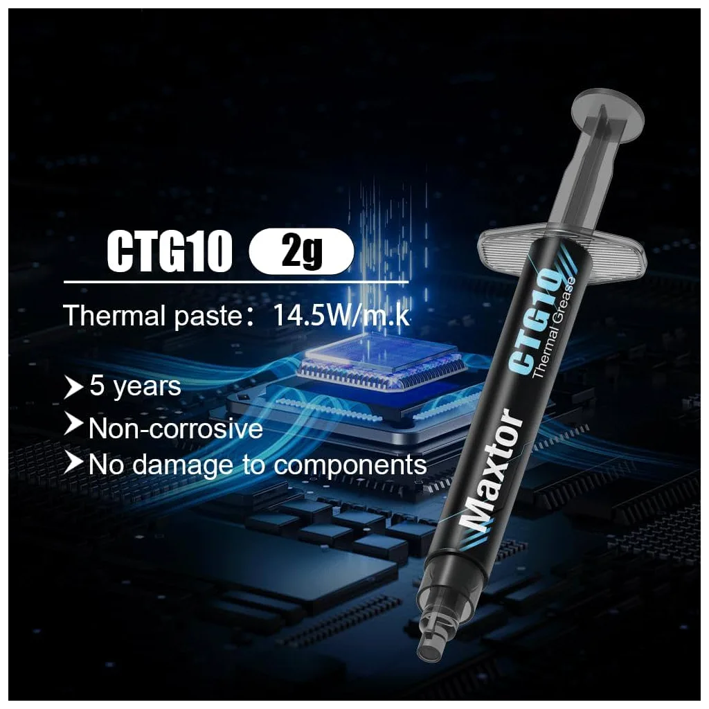 MAXTOR CTG10, 2Gram, Yüksek Performanslı, Termal Macun, Termal İletkenlik: 14.5W/mK