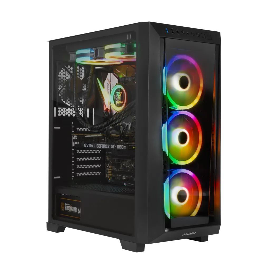 GAMDIAS TALOS M1 Elite, 850W, 80+ Bronze, Tempered Glass, ARGB, ATX GAMING KASA
