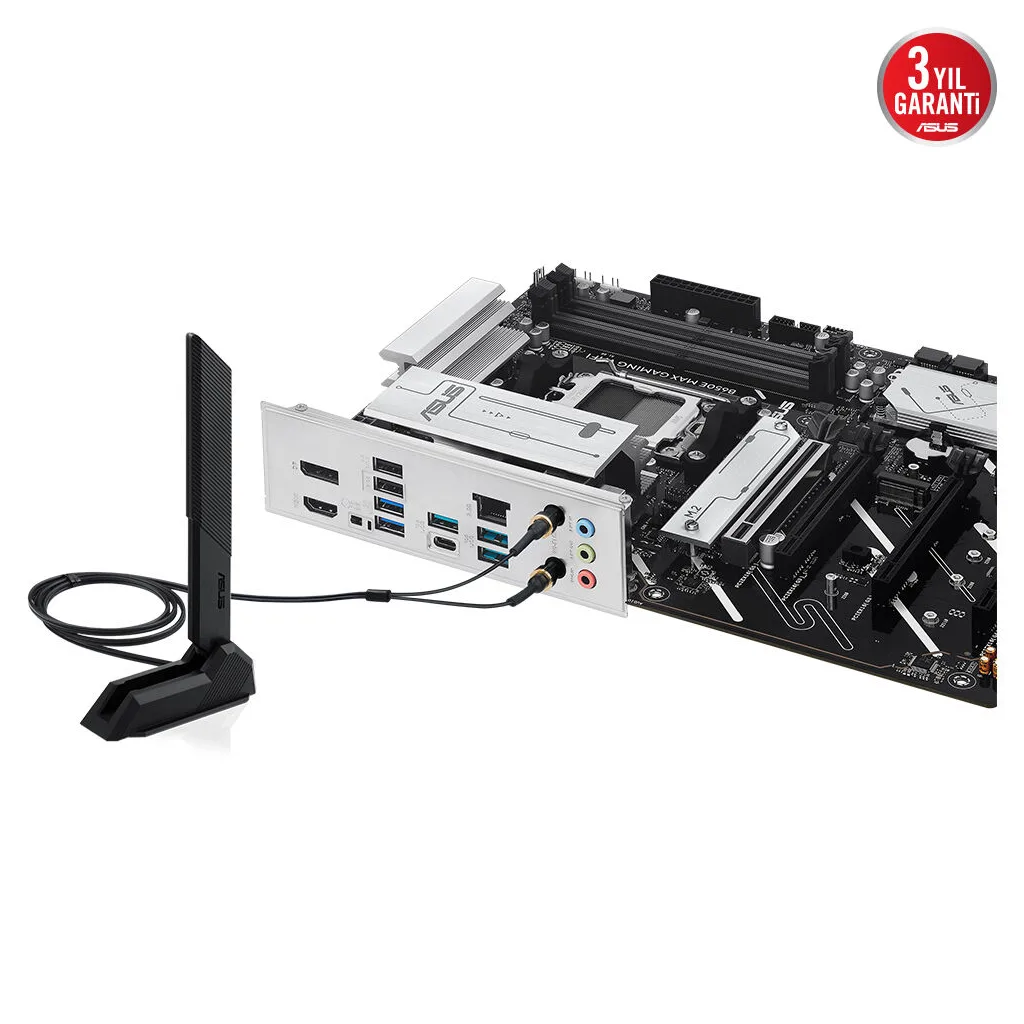 ASUS B650E MAX GAMING WIFI, 4xDDR5, 3xM.2, DP, HDMI, Type-C, Wi-Fi 6E, Bluetooth v5.3, AM5 Soket Gaming Anakart