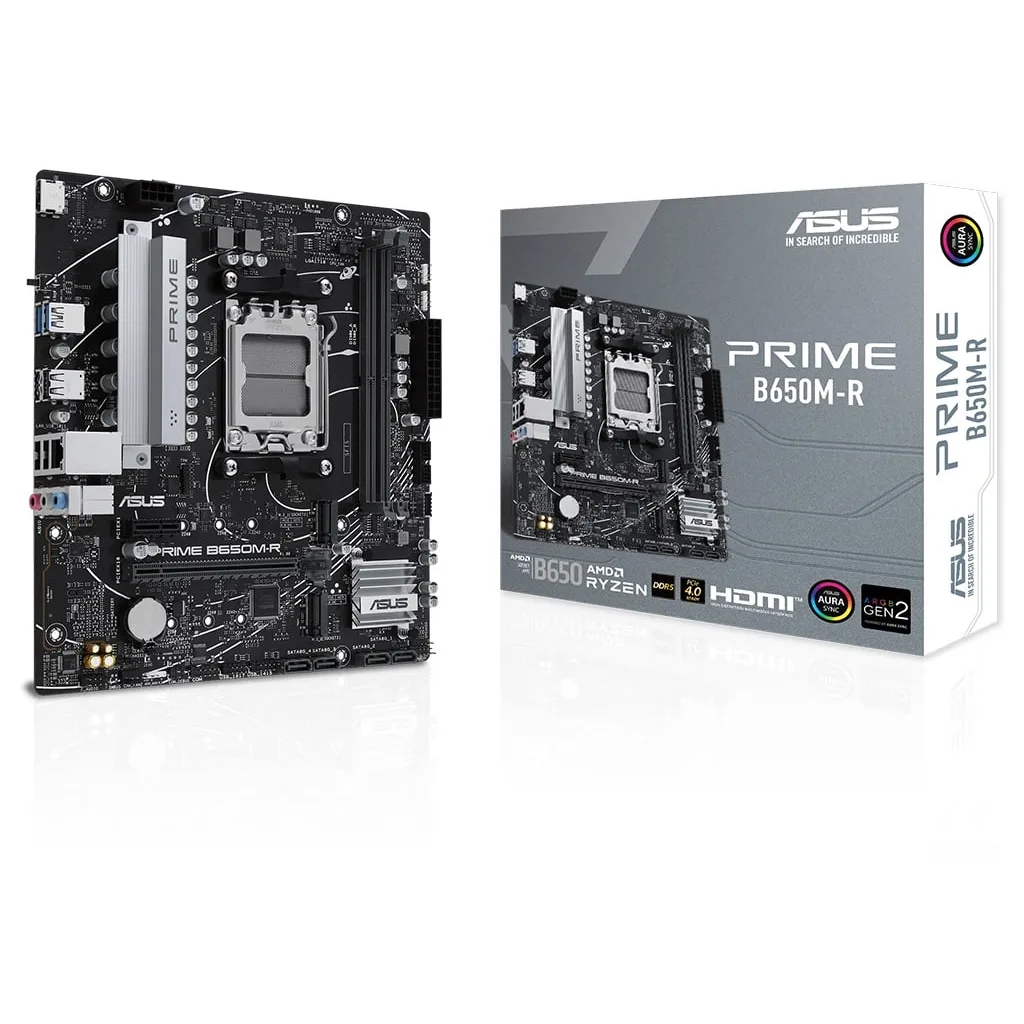 ASUS PRIME B650M-R, 2xDDR5, 2x M.2, HDMI, AM5 Soket Anakart