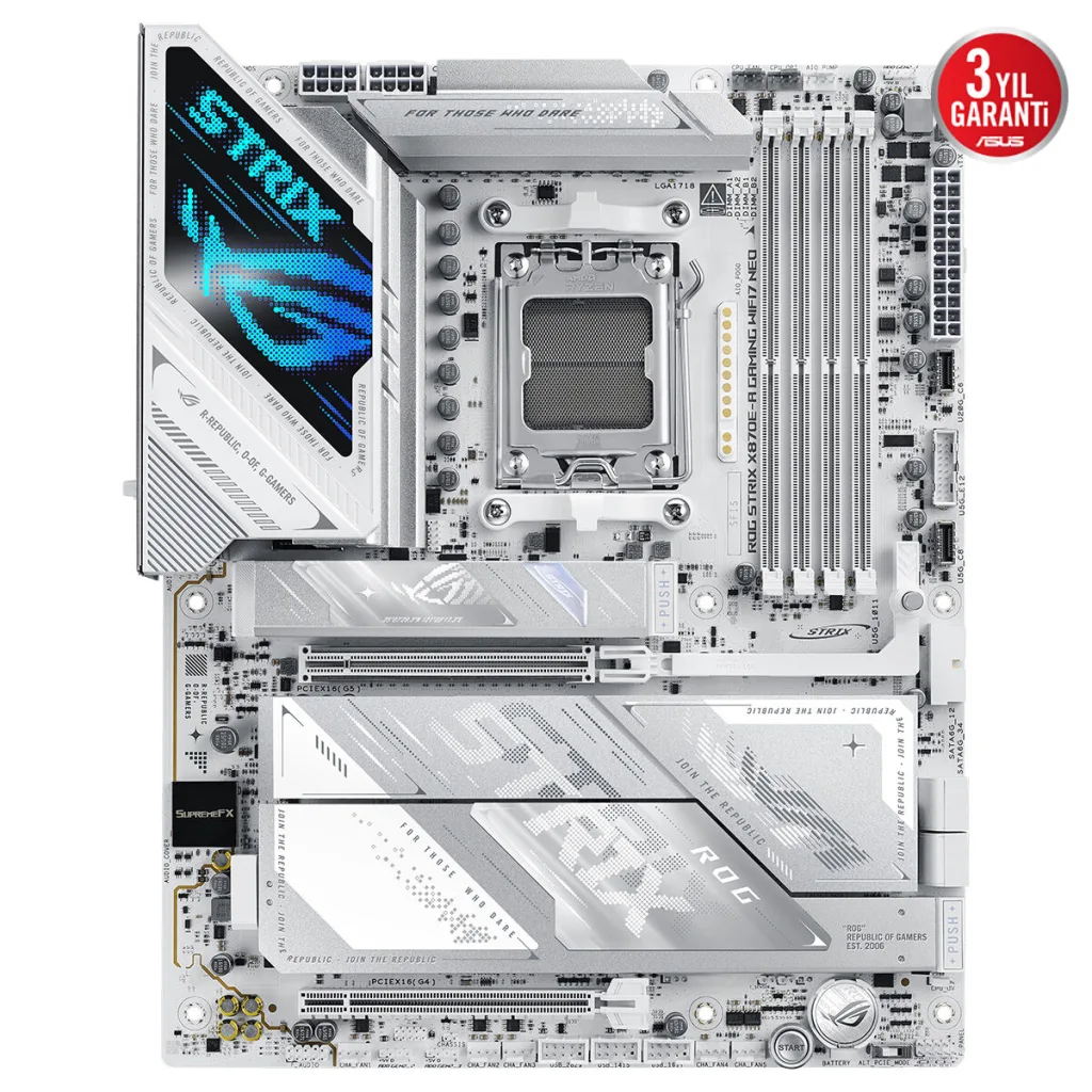 ASUS ROG STRIX X870E-A GAMING WIFI7 NEO, 4xDDR5, 4xM.2, HDMI, DP, Type-C, PCIe 5.0, 2xWi-Fi 7, Bluetooth v5.4, AM5 Soket