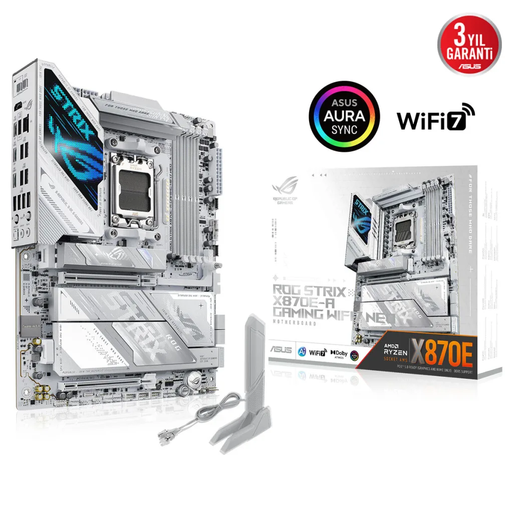 ASUS ROG STRIX X870E-A GAMING WIFI7 NEO, 4xDDR5, 4xM.2, HDMI, DP, Type-C, PCIe 5.0, 2xWi-Fi 7, Bluetooth v5.4, AM5 Soket