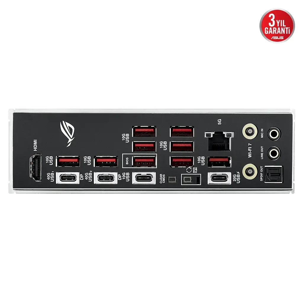 ASUS ROG STRIX X870E-E GAMING WIFI, 4xDDR5, 5xM.2, HDMI, DP, Type-C, PCIe 5.0, 2xWi-Fi 7, Bluetooth v5.4, AM5 Soket GAMI