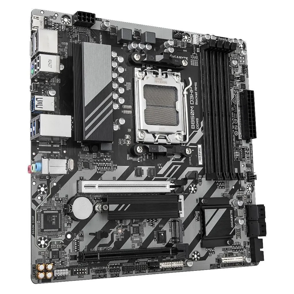 GIGABYTE B850M D3HP, 4xDDR5, 2xM.2, 2xDP, HDMI, Type-C, AM5 Soket GAMING Anakart