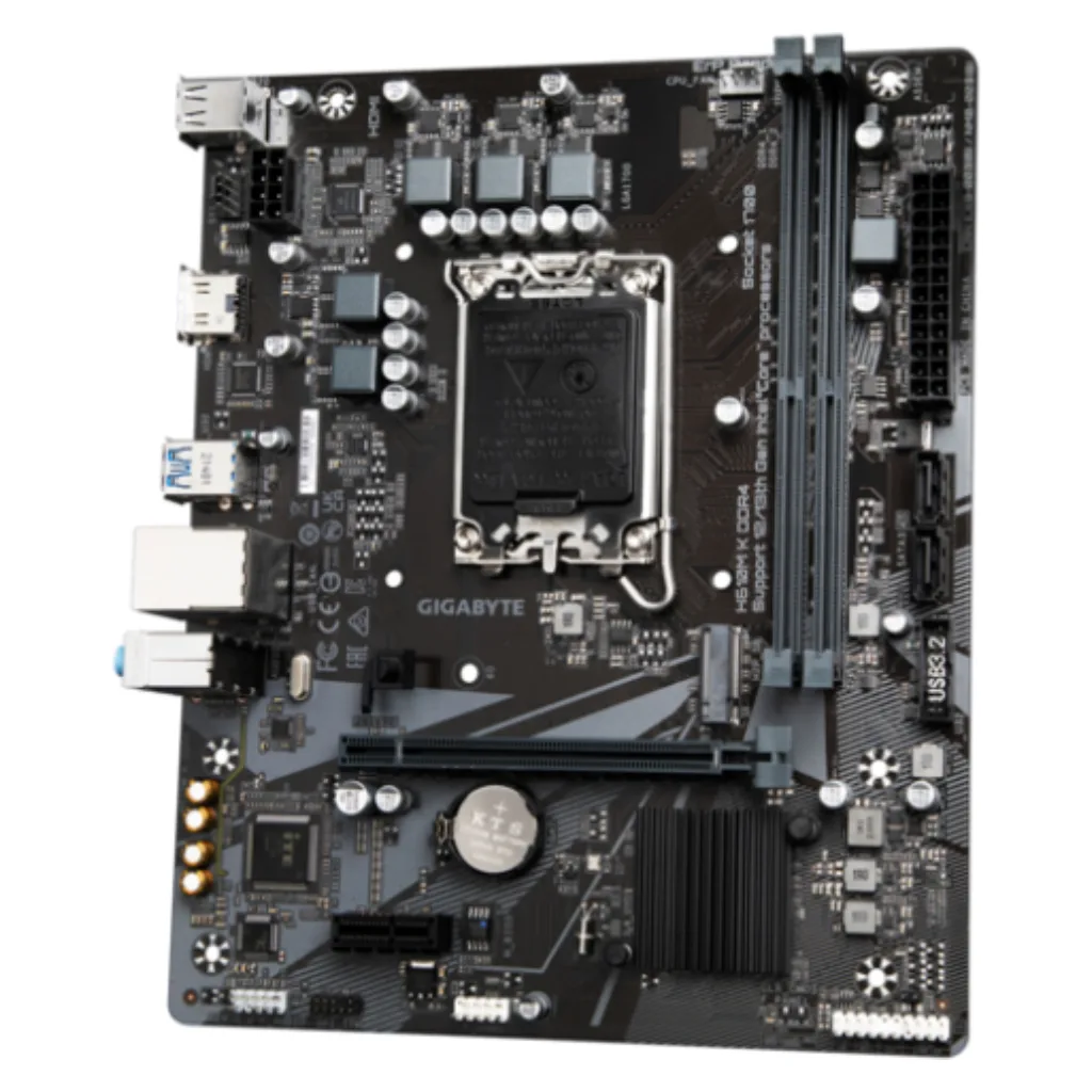 GIGABYTE H610M K DDR4, 2xDDR4, M.2, HDMI, 12-13.14.Nesil, LGA1700 Soket, Anakart