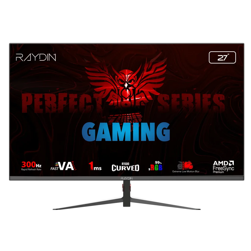RAYDIN MM27RFA-300HZ, 27", 1ms, 300Hz, Full HD, 300 nits, 2xHDMI, DP, VA LED, R1500 Curved, Frameless, FreeSync Gaming M