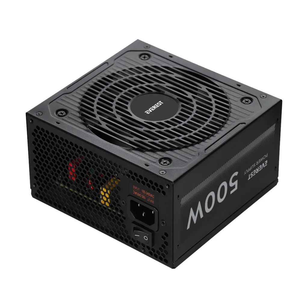 EVEREST EPS-500A, 500W, 12cm Fan, ATX, GAMING Power Supply (PSU) Bulk