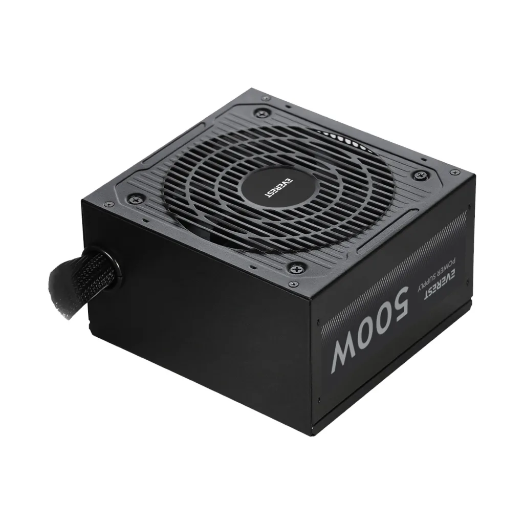 EVEREST EPS-500A, 500W, 12cm Fan, ATX, GAMING Power Supply (PSU) Bulk