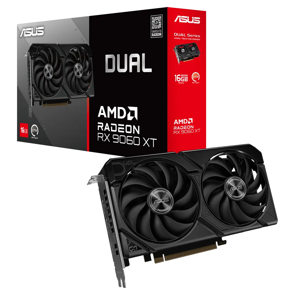 ASUS DUAL-RX9060XT-16G, 16Gb, 128Bit, GDDR6, 1xHDMI, 2xDP, GAMING Ekran Kartı