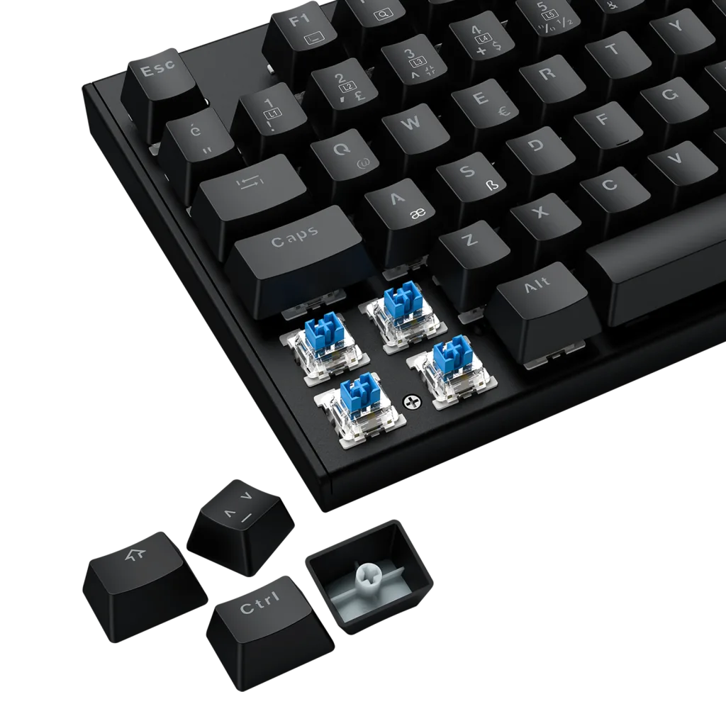 T-DAGGER I-500R, LIGHT CRUISERC , USB Kablolu, Türkçe Q, Rainbow Backlight, Blue Mekanik Switch, 87 Tuşlu, Gaming Klavye