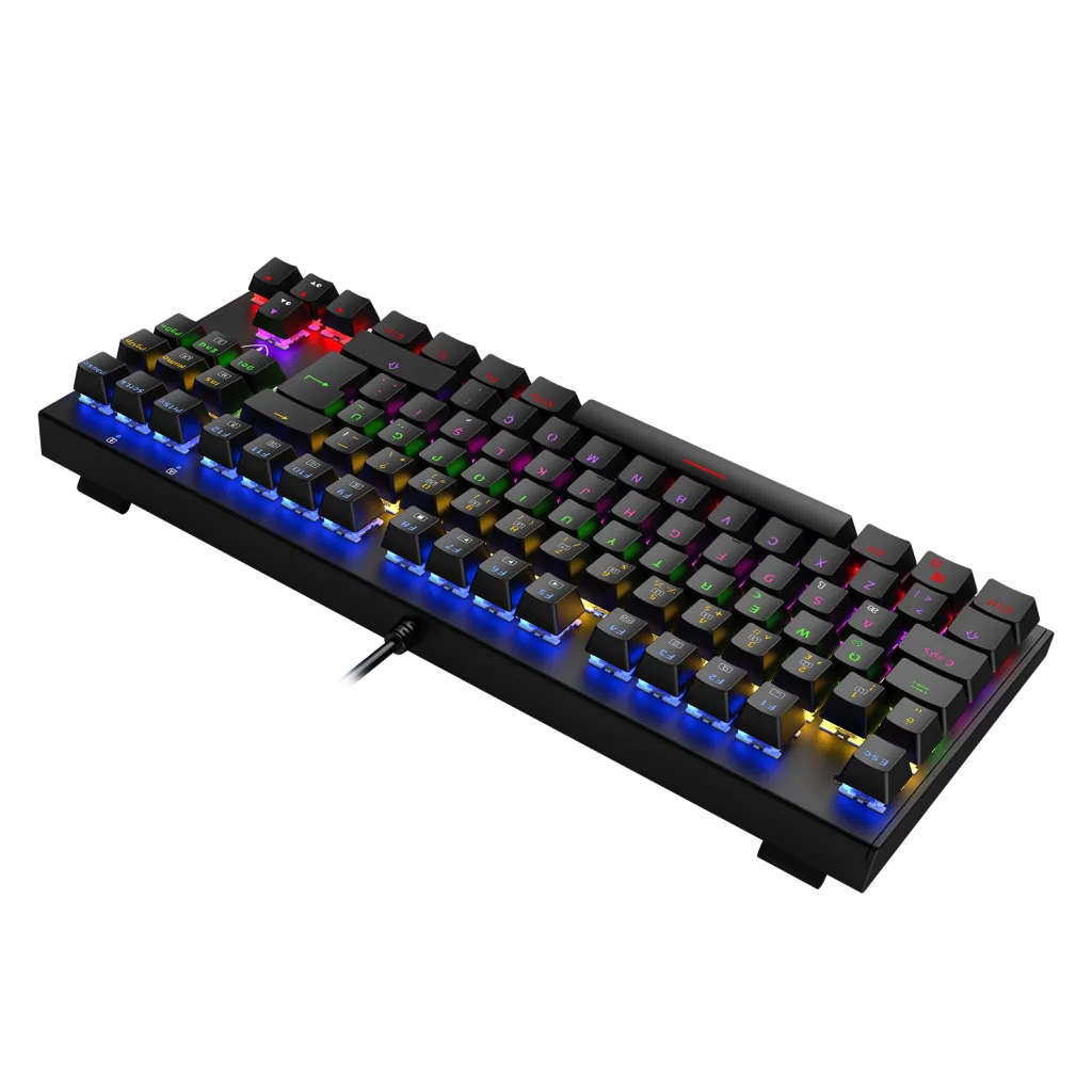 T-DAGGER I-500R, LIGHT CRUISERC , USB Kablolu, Türkçe Q, Rainbow Backlight, Blue Mekanik Switch, 87 Tuşlu, Gaming Klavye