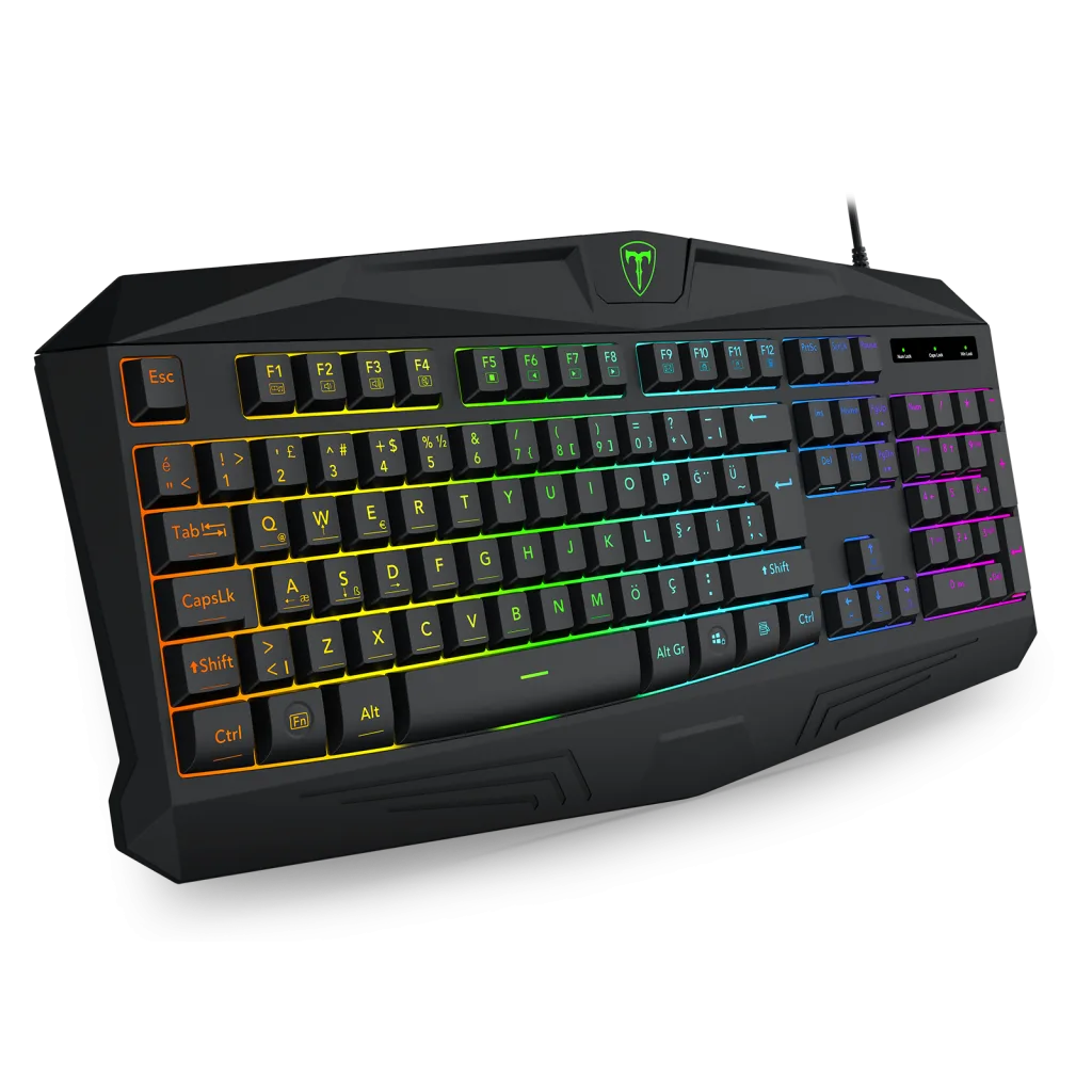 T-DAGGER T-TGK106, TANKER, USB Kablolu, Türkçe Q, Rainbow Backlight, Membran Tuşlar, 104 Tuşlu, Gaming Klavye