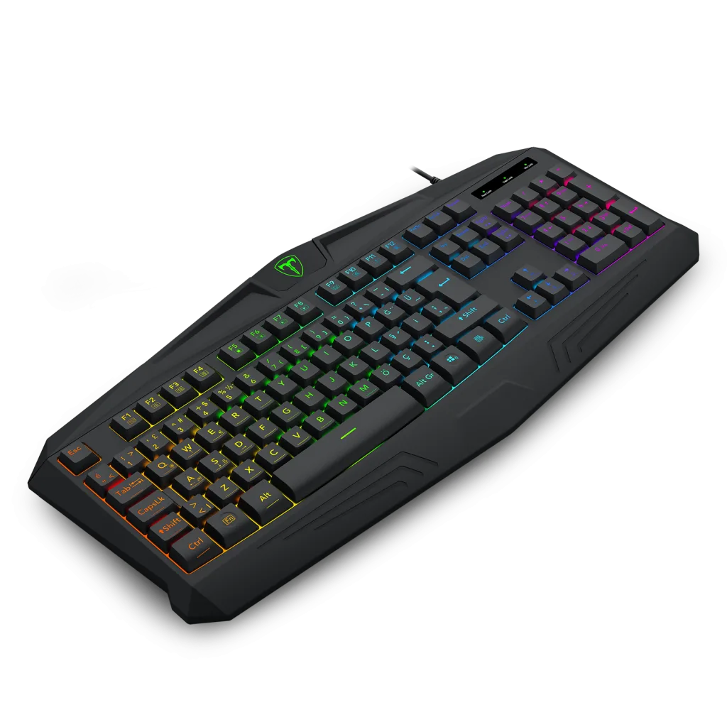 T-DAGGER T-TGK106, TANKER, USB Kablolu, Türkçe Q, Rainbow Backlight, Membran Tuşlar, 104 Tuşlu, Gaming Klavye