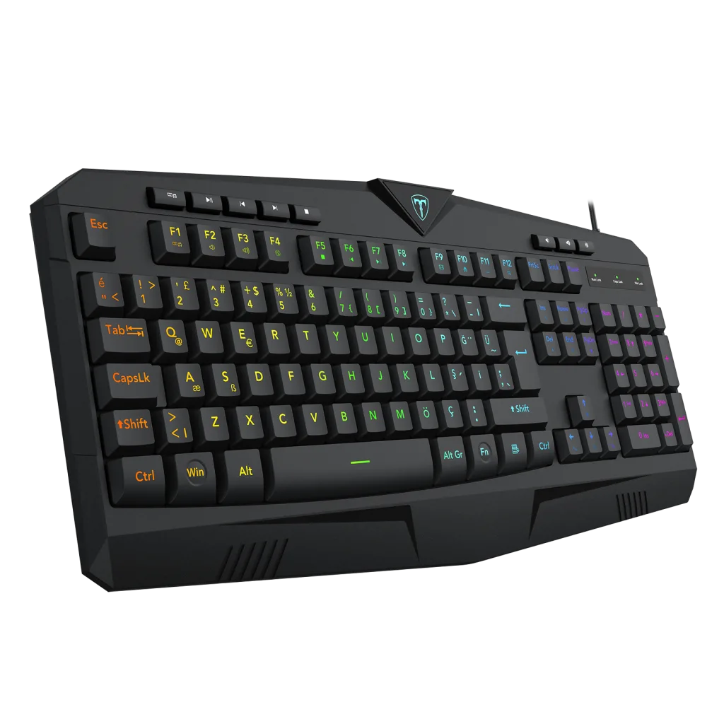 T-DAGGER TK205, SUBMARINE, USB Kablolu, Türkçe Q, RGB Backlight, Membran Tuşlar, 104 Tuşlu, Multimedya, Gaming Klavye