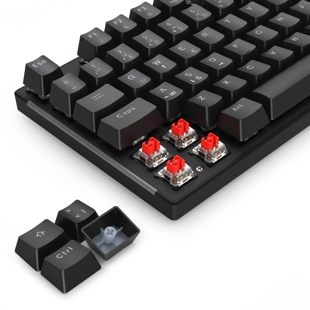 T-DAGGER T-TGK310-RD, NAXOS, USB Kablolu, Türkçe Q, Rainbow Backlight, Red Mekanik Switch, 104 Tuşlu, Gaming Klavye