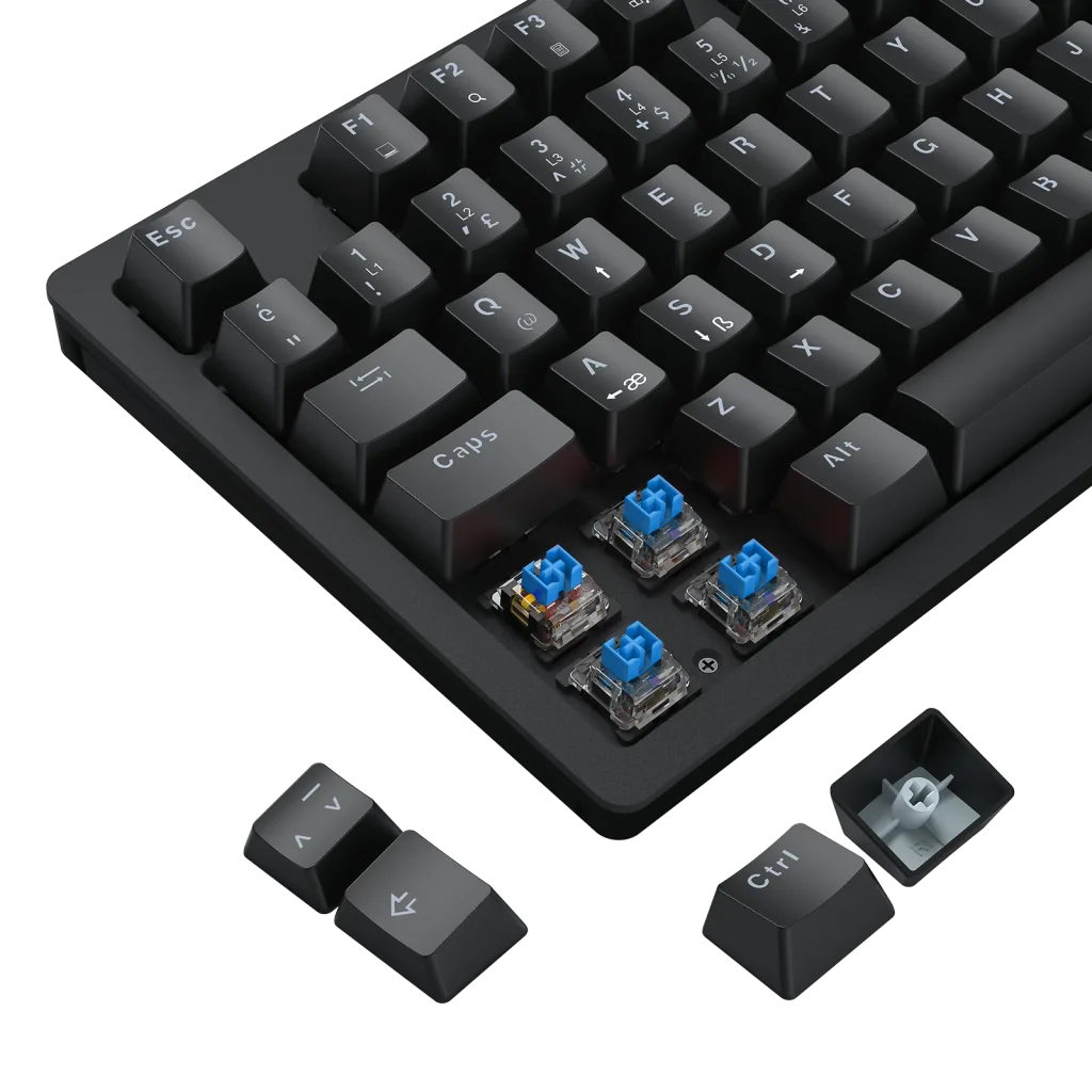 T-DAGGER T-TGK311-BL, BALI, USB Kablolu, Türkçe Q, Rainbow Backlight, Blue Mekanik Switch, 87 Tuşlu, Gaming Klavye