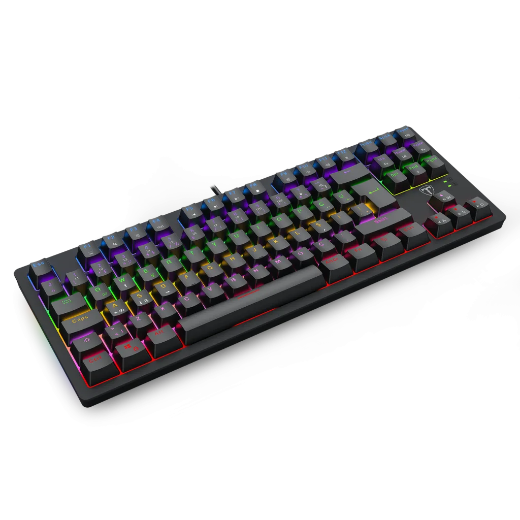 T-DAGGER T-TGK311-BL, BALI, USB Kablolu, Türkçe Q, Rainbow Backlight, Blue Mekanik Switch, 87 Tuşlu, Gaming Klavye