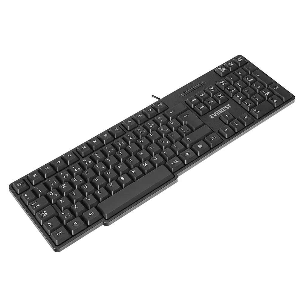 EVEREST KB-517U, USB Kablolu, Türkçe Q, Standart Klavye (Siyah)