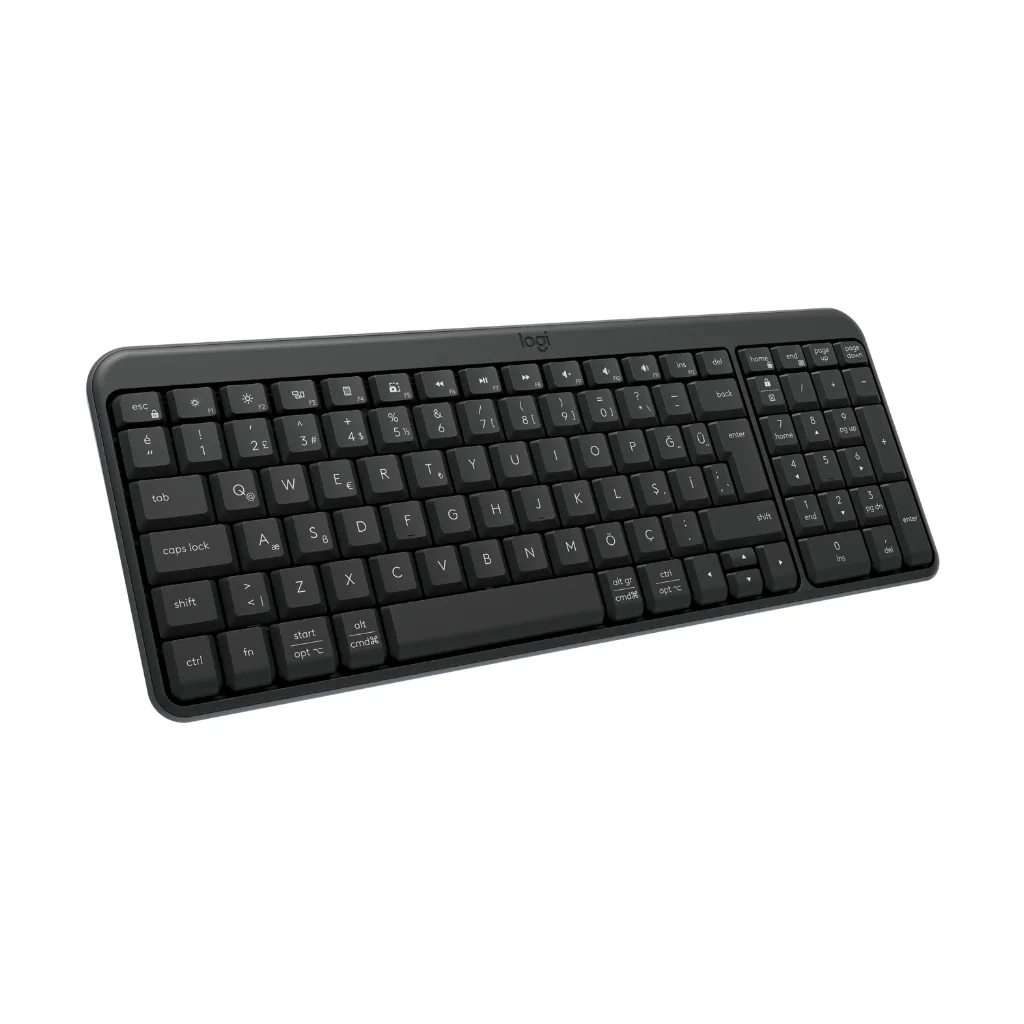 LOGITECH K250, Siyah, 920-013460, Bluetooth, Türkçe Q, Multimedya, Kompakt Klavye