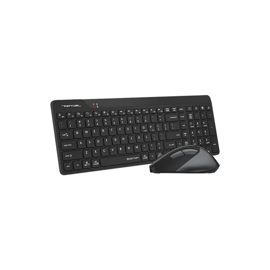 A4 TECH FG2400 AIR2 Siyah, FSTYLER, 2.4Ghz Mini Kablosuz, Türkçe Q, SESSİZ Klavye Mouse Set