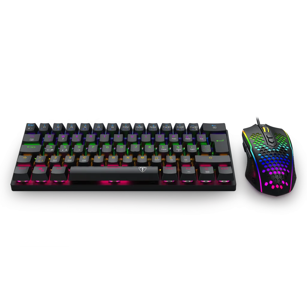 T-DAGGER T-TGS008-LIT, MAIN FORCE LITE, USB Kablolu, Türkçe Q, Rainbow Backlight, Red Mekanik Switch, 68 Tuşlu, Gaming K