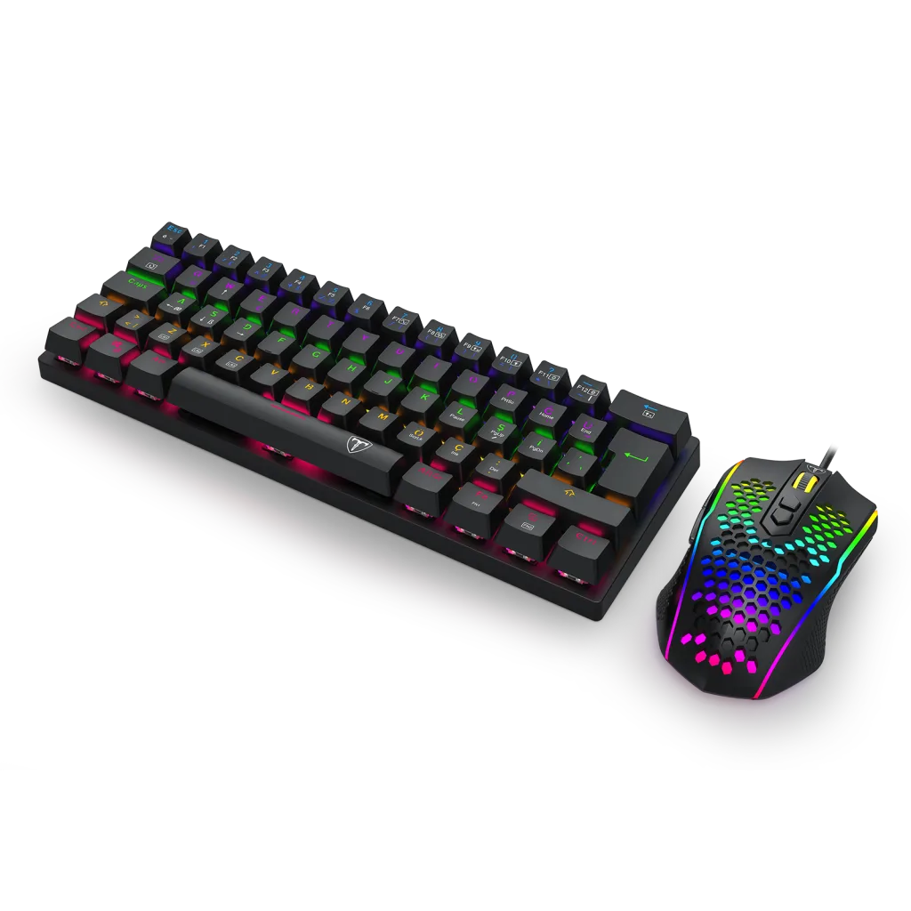 T-DAGGER T-TGS008-LIT, MAIN FORCE LITE, USB Kablolu, Türkçe Q, Rainbow Backlight, Red Mekanik Switch, 68 Tuşlu, Gaming K
