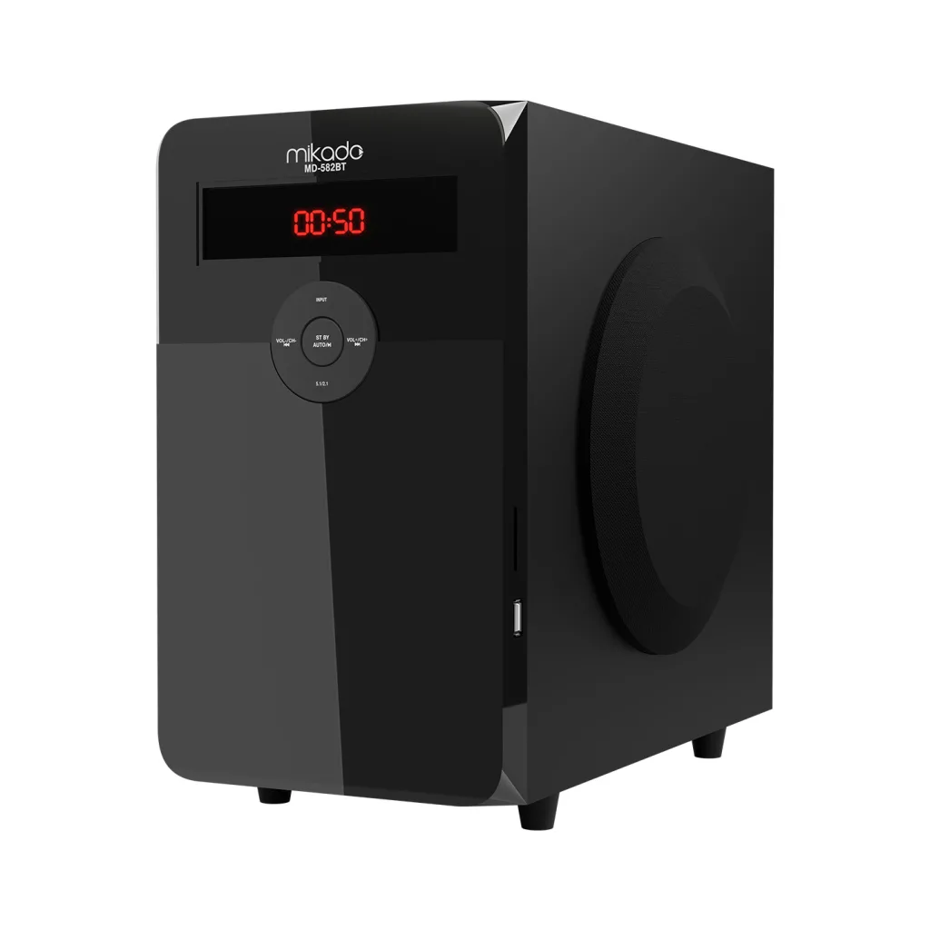 MIKADO MD-582BT, 110W, 5+1, Masaüstü, USB/SD/FM/Bluetooth, Siyah Kasa, Ev Sinema Sistemi