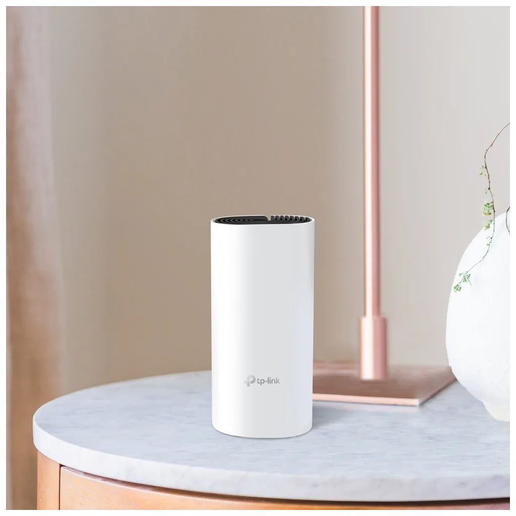 TP-LINK DECO-E4, AC1200, Tekli Mesh, 1200Mbps, Dual Band, 2Port Megabit Lan, 140m2 Çekim Alanı, Router, Geniş Alan İnter