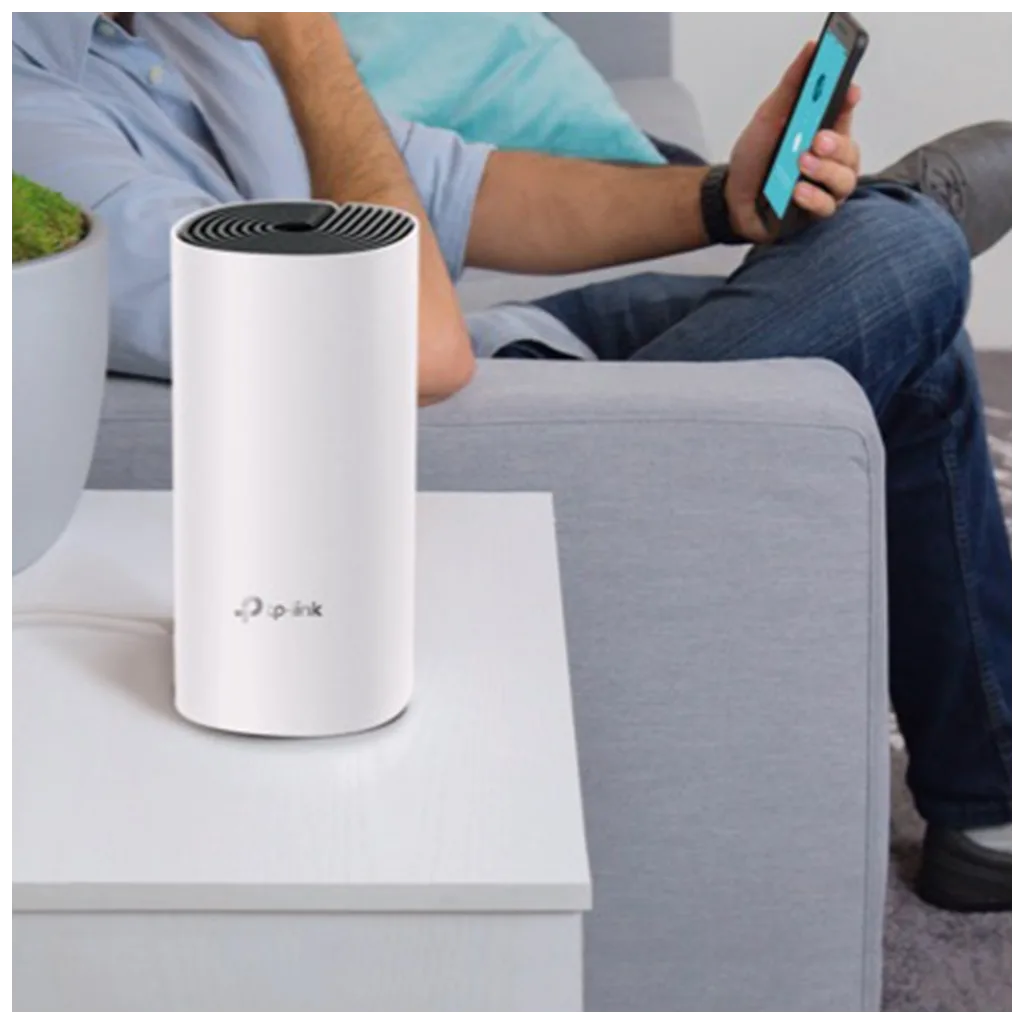 TP-LINK DECO-E4, AC1200, Tekli Mesh, 1200Mbps, Dual Band, 2Port Megabit Lan, 140m2 Çekim Alanı, Router, Geniş Alan İnter