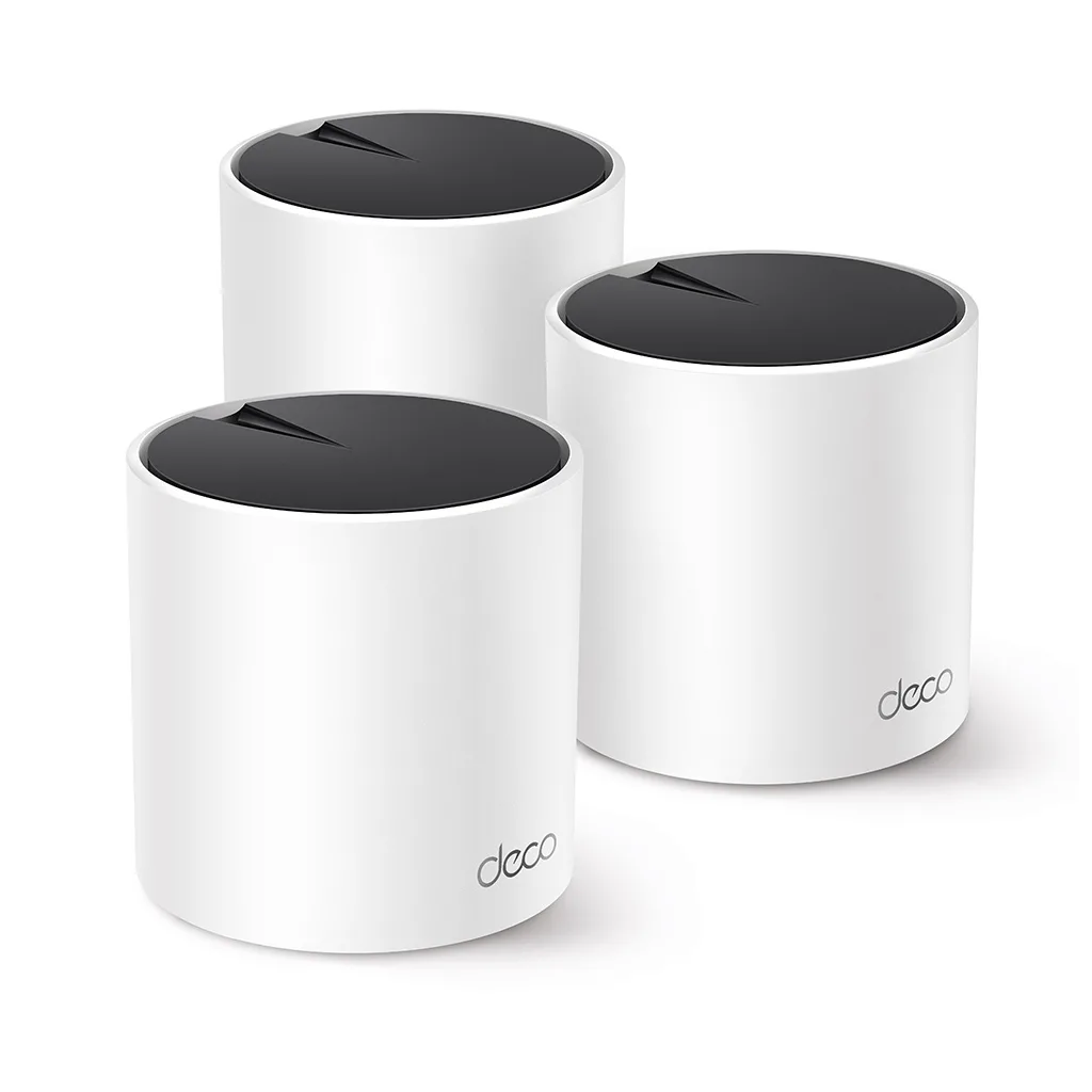 TP-LINK DECO-X55, AX3000, Üçlü Mesh, 3000Mbps, Dual Band, WiFi6, 3Port Gigabit Lan, 600m2 Çekim Alanı, Router, Geniş Ala