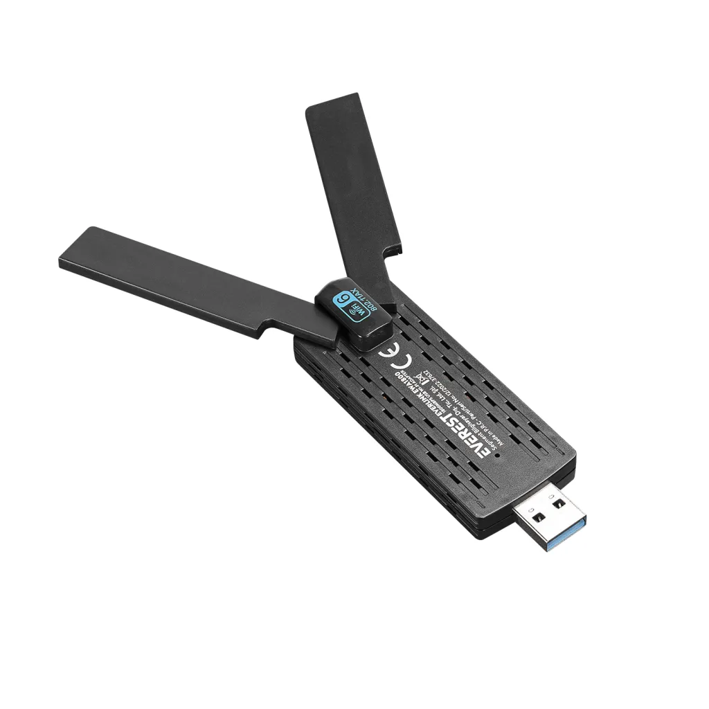 EVEREST EWA1800, 1800Mbp, 2.4Ghz ve 5Ghz Dual Band, WIFI 6, 2x3.5dbi Anten, USB3.0, WIRELESS ETHERNET