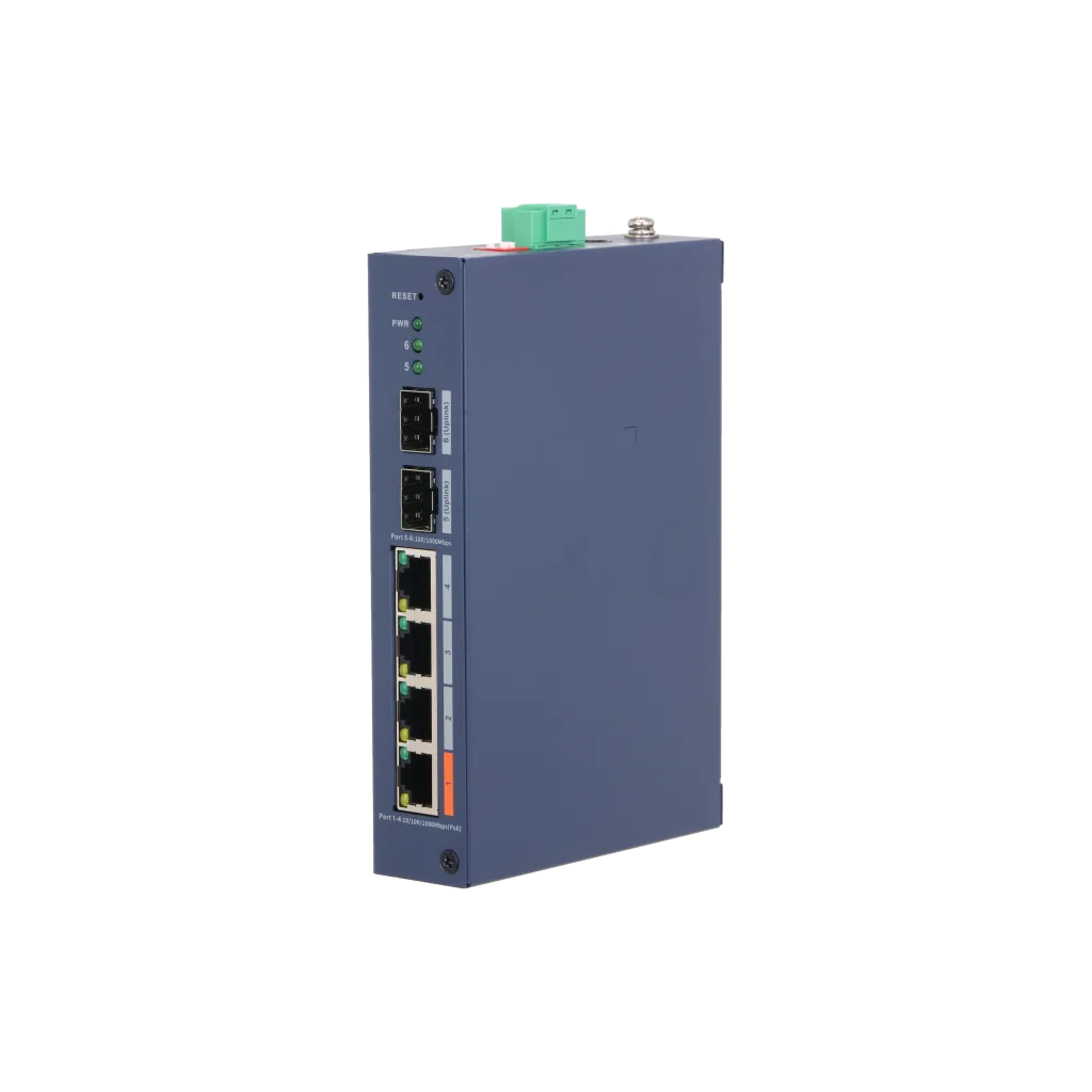 DAHUA CHS4206-4GT-60, 4 Port, Gigabit, PoE 60W, 2 Port SFP, Cloud Yönetilebilir, Switch
