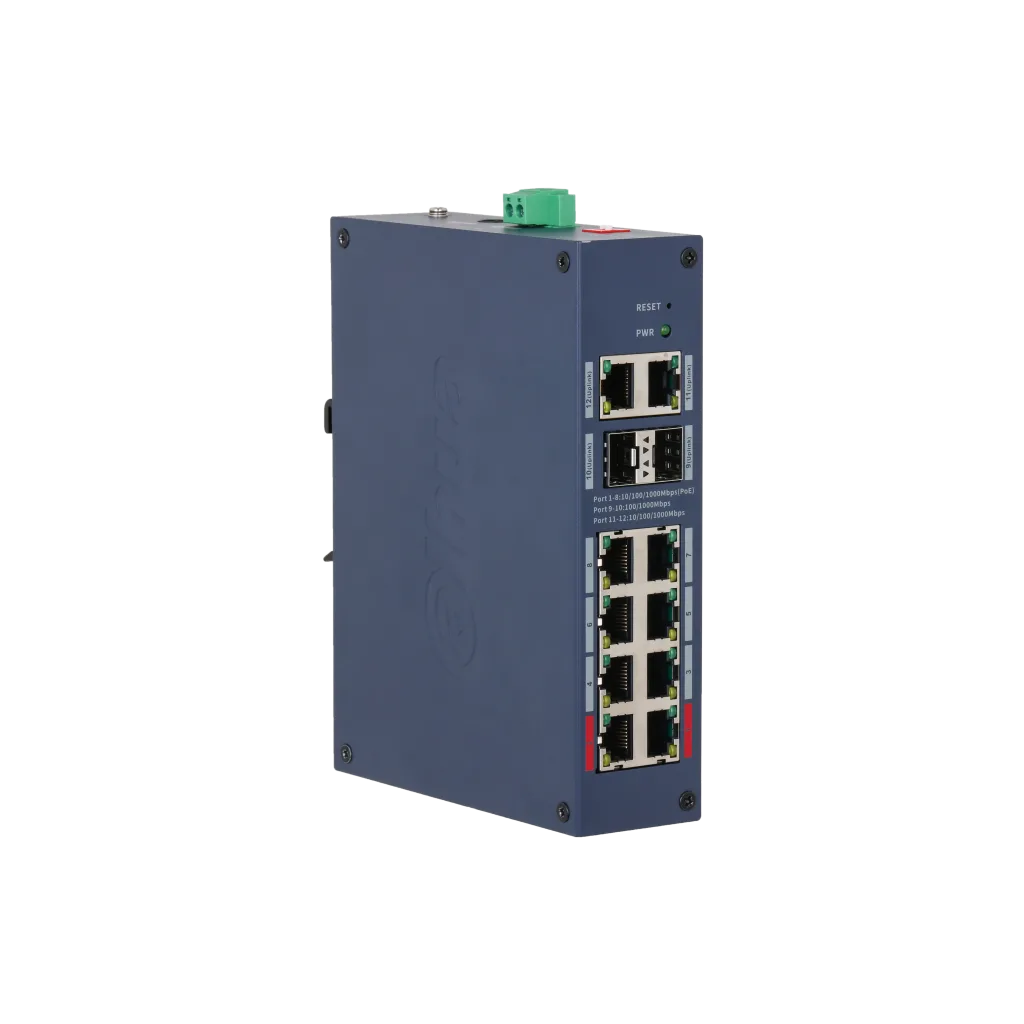 DAHUA CHS4212-8GT-110, 8 Port, Gigabit, PoE 110W, 2 Port Uplink, 2 Port SFP, Cloud Yönetilebilir, Switch